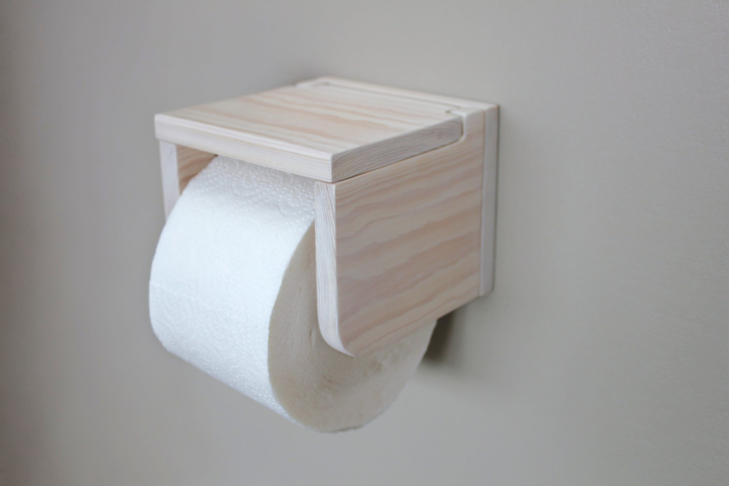 Pine Toilet Roll Holder Mega - White - Image 2