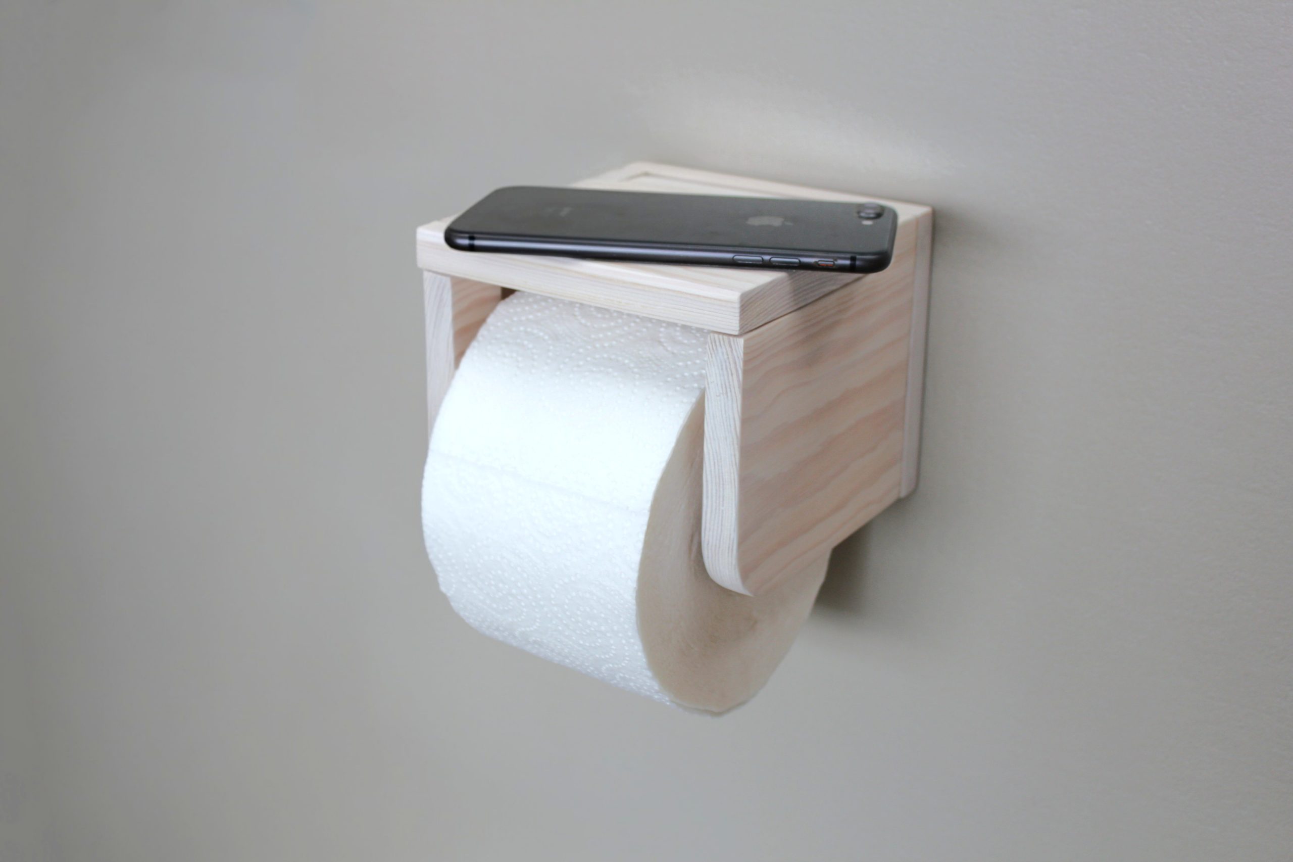 Pine Toilet Roll Holder Mega - White - Image 3