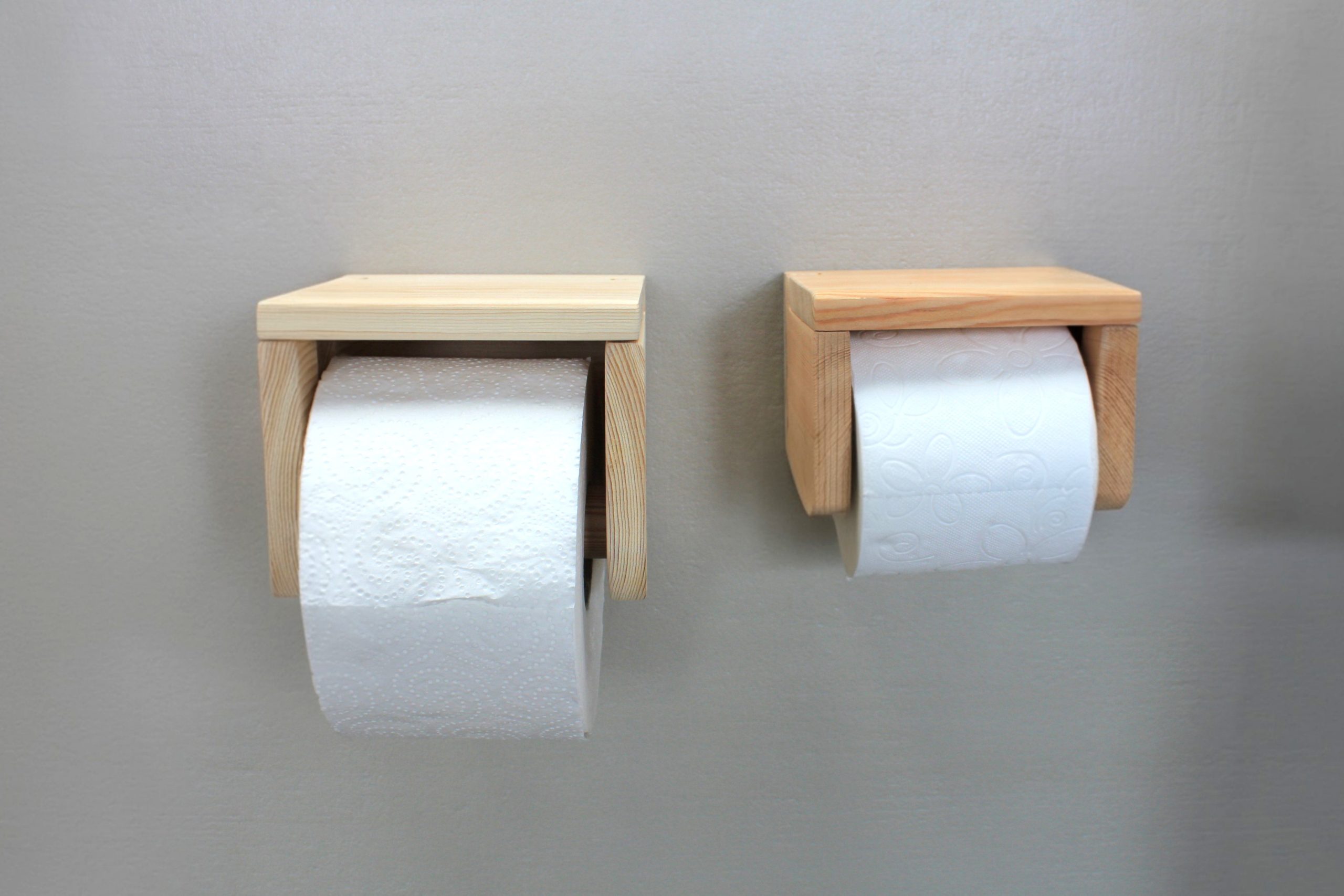 Pine Toilet Roll Holder - Grey - Image 10