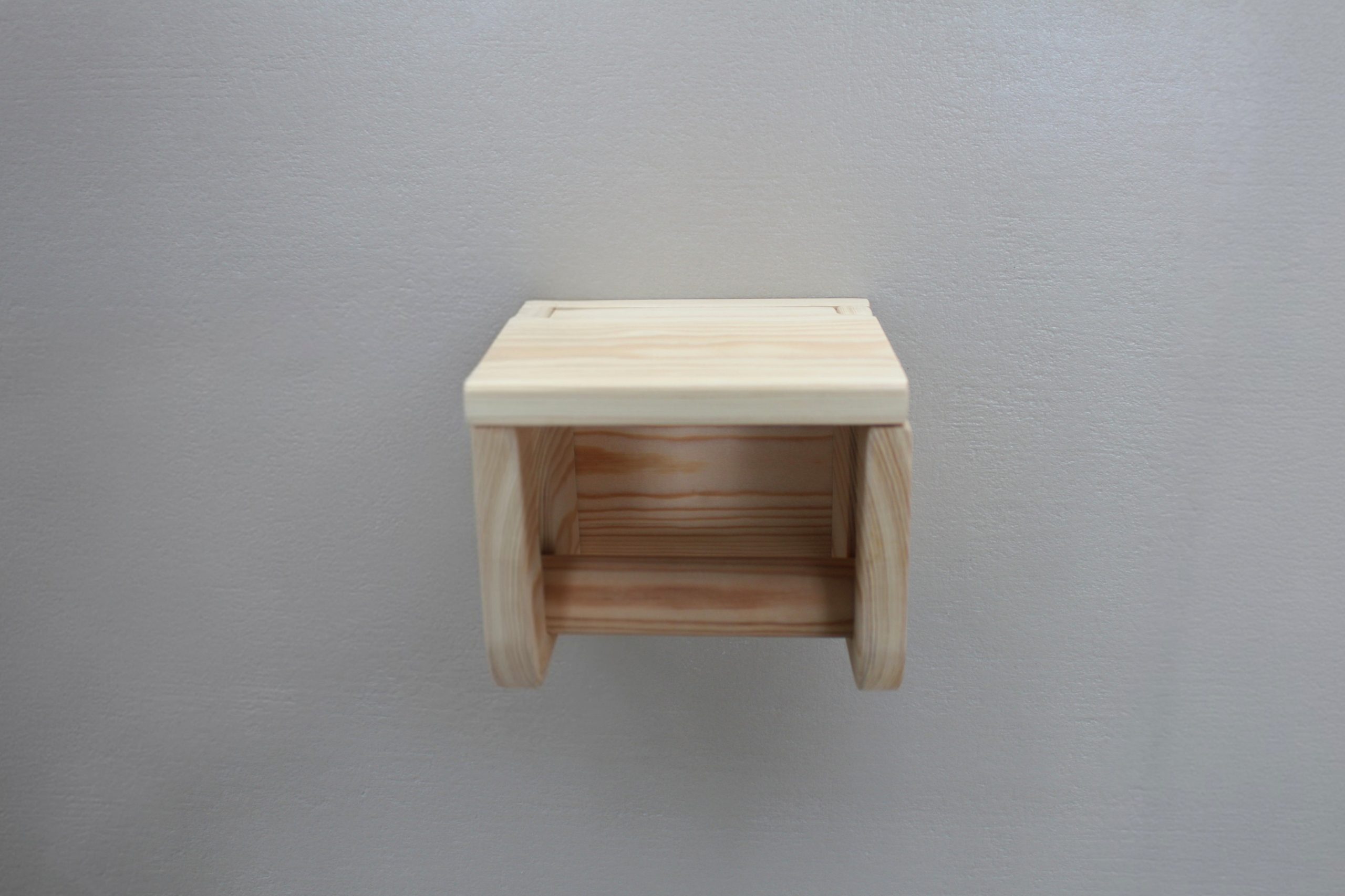 Pine Toilet Roll Holder Mega - Unfinished - Image 5