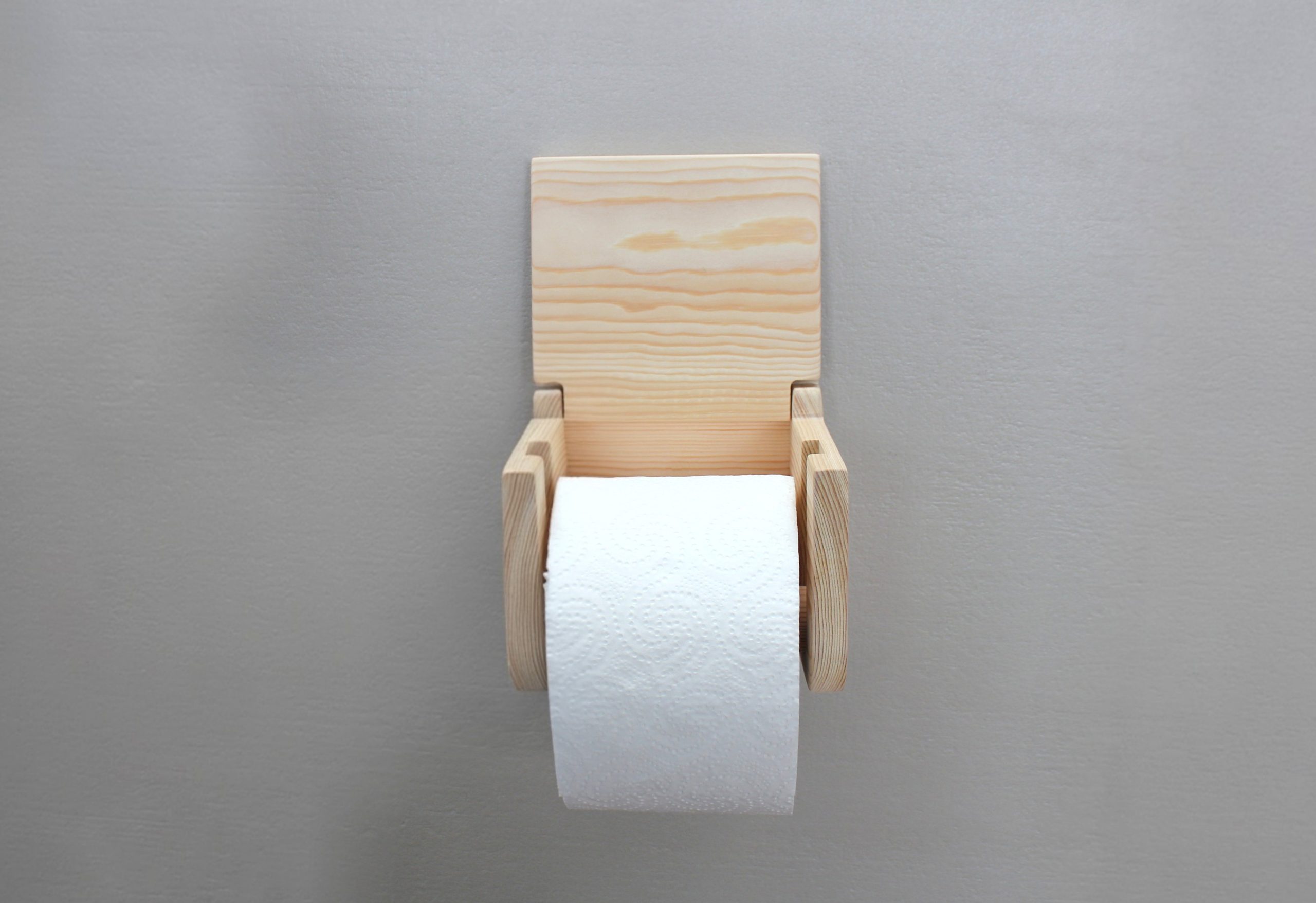 Pine Toilet Roll Holder Mega - Unfinished - Image 4