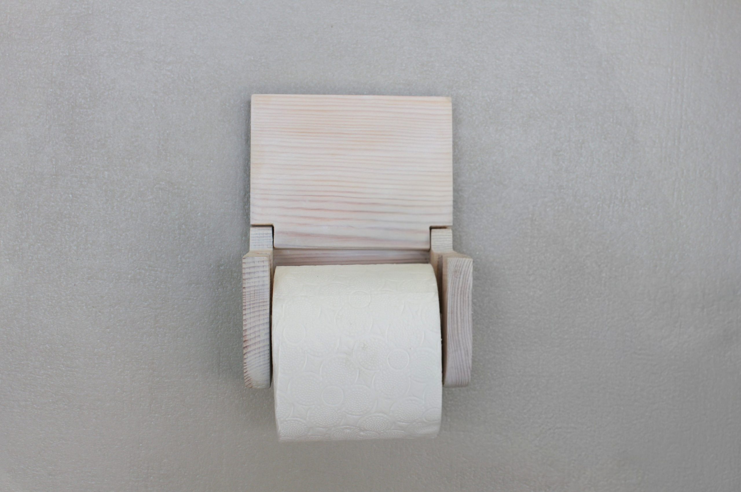 Pine Toilet Roll Holder - White - Image 7