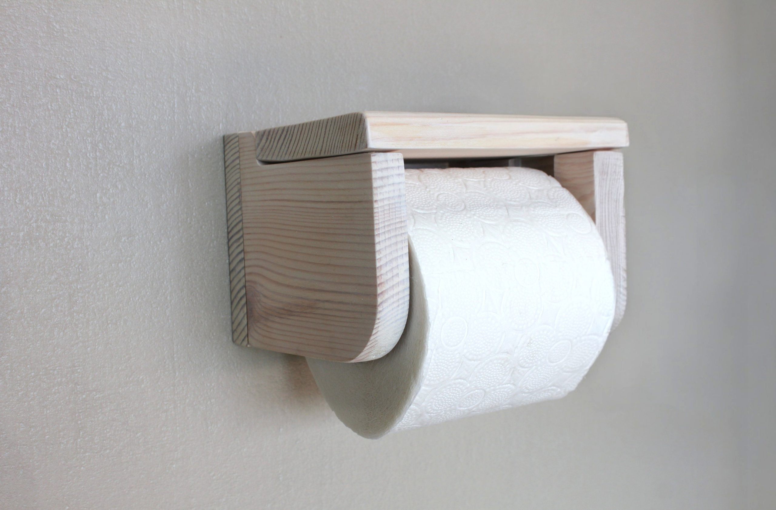 Pine Toilet Roll Holder - White - Image 5