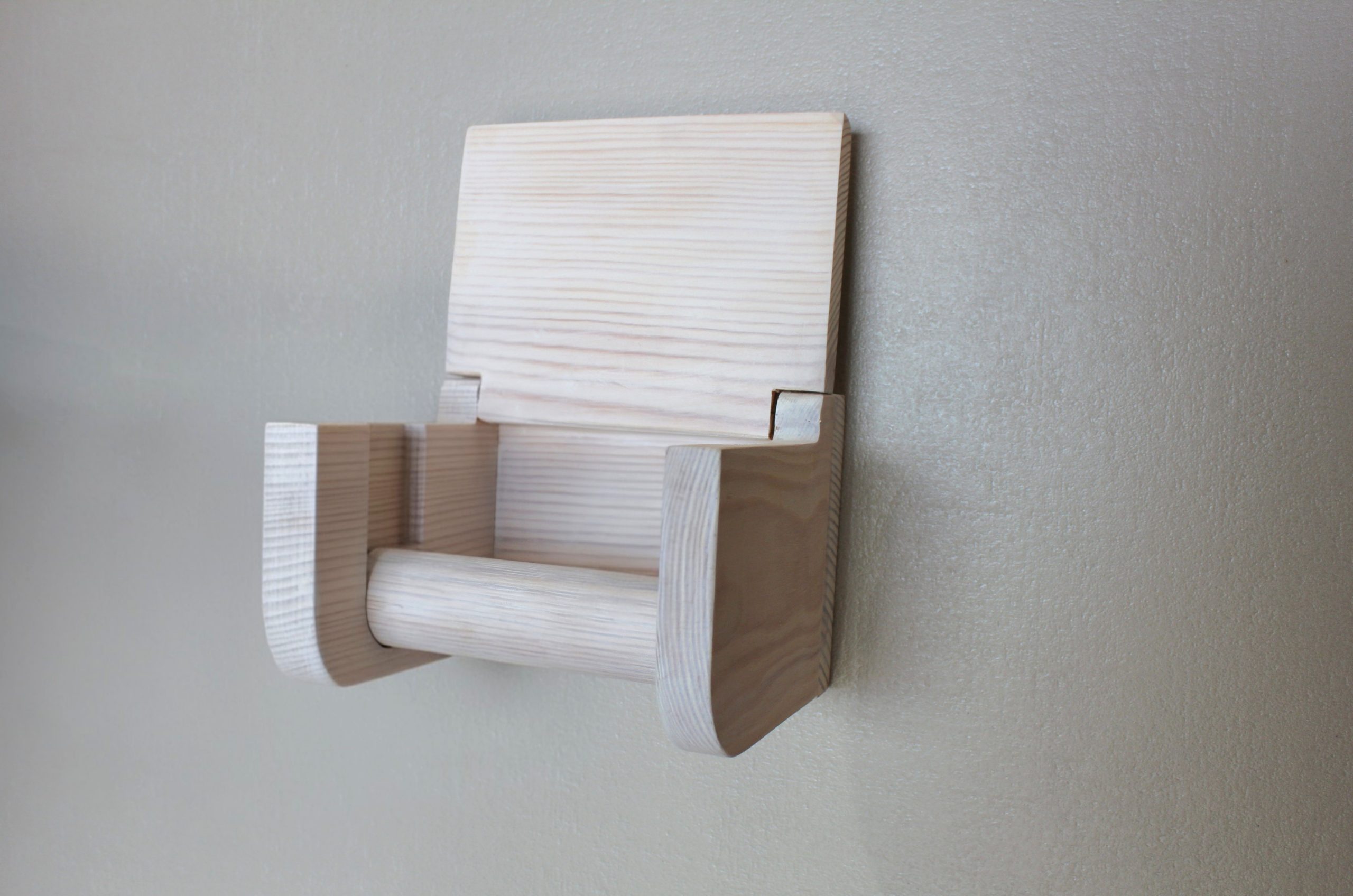 Pine Toilet Roll Holder - White - Image 8