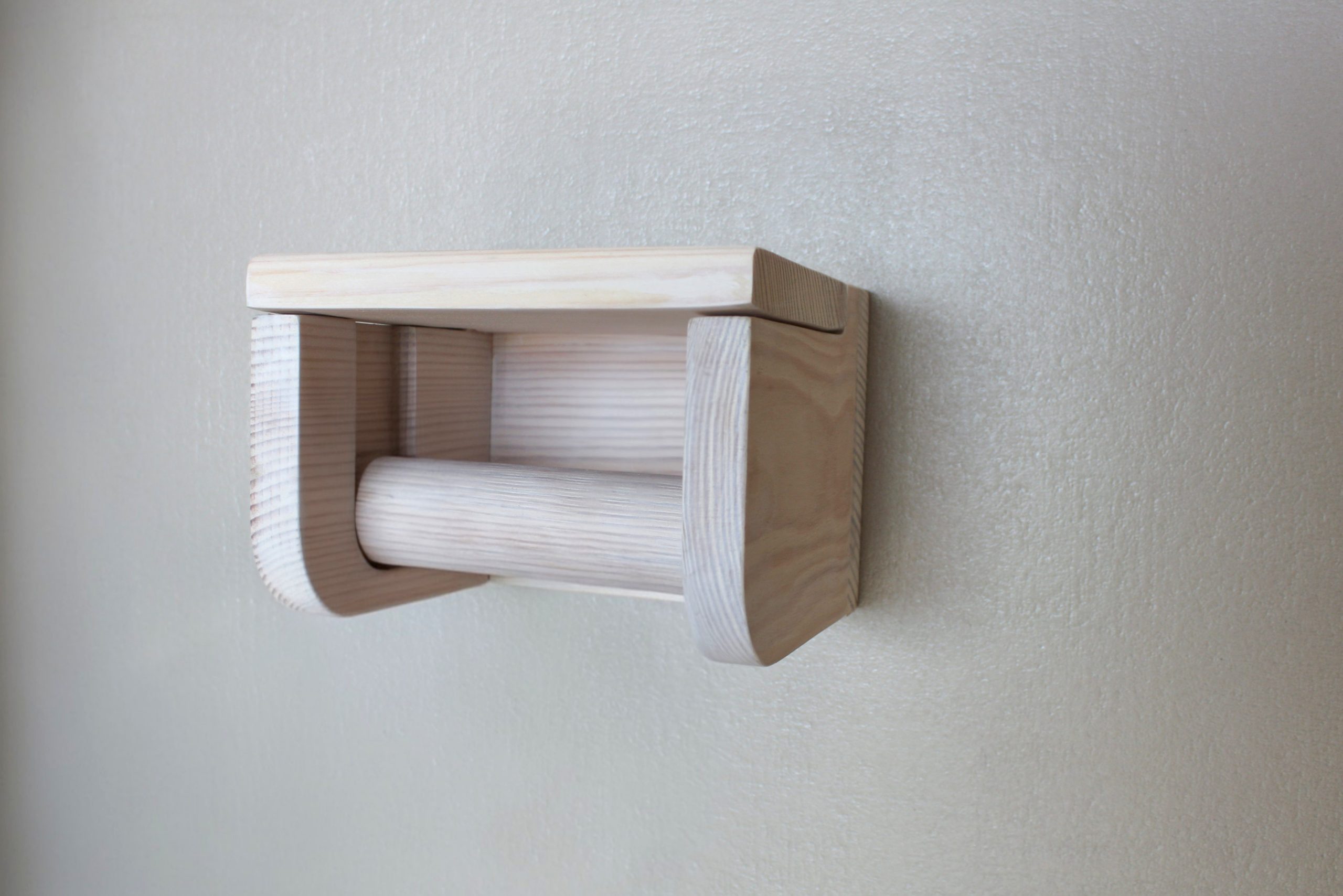 Pine Toilet Roll Holder - White - Image 9