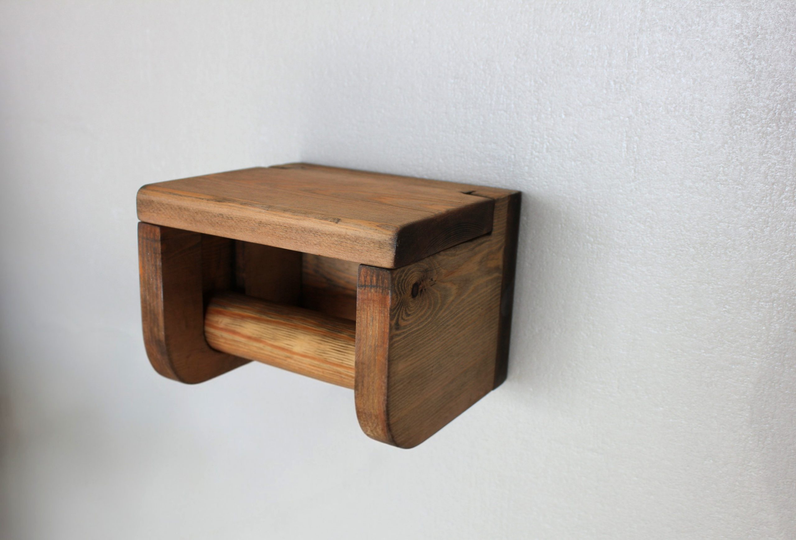 Pine Toilet Roll Holder - Walnut - Image 6