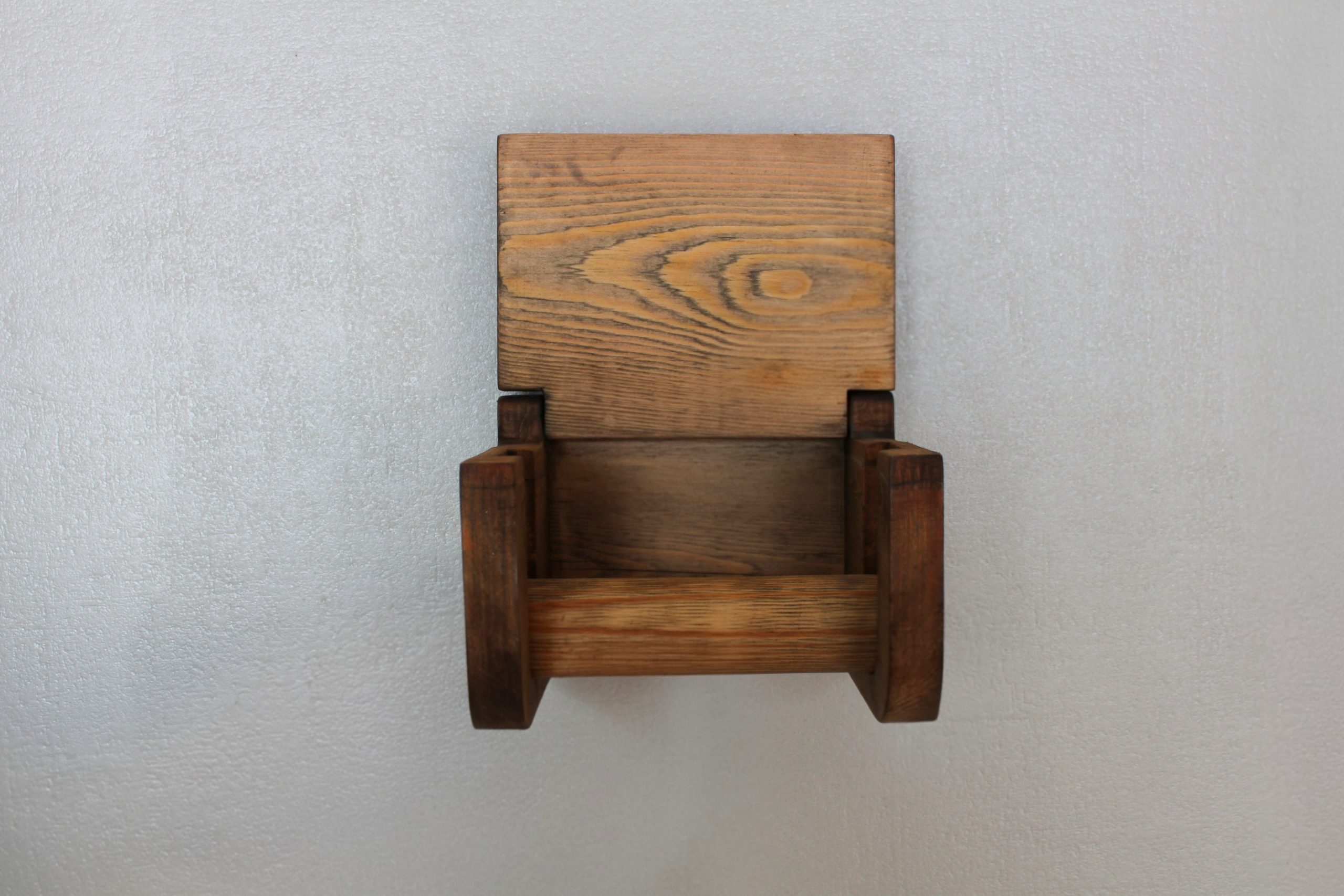 Pine Toilet Roll Holder - Walnut - Image 5
