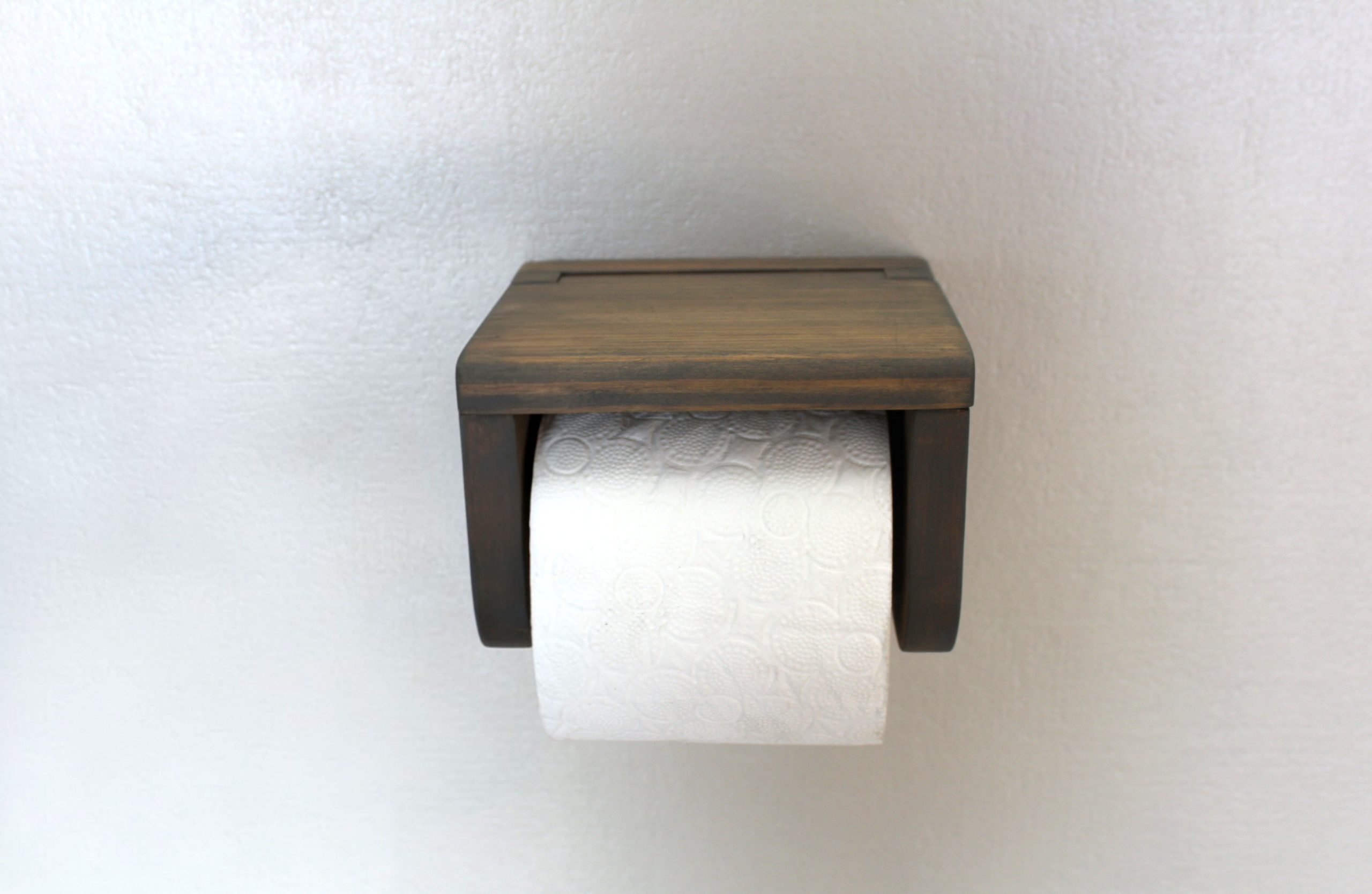 Pine Toilet Roll Holder - Grey - Image 6