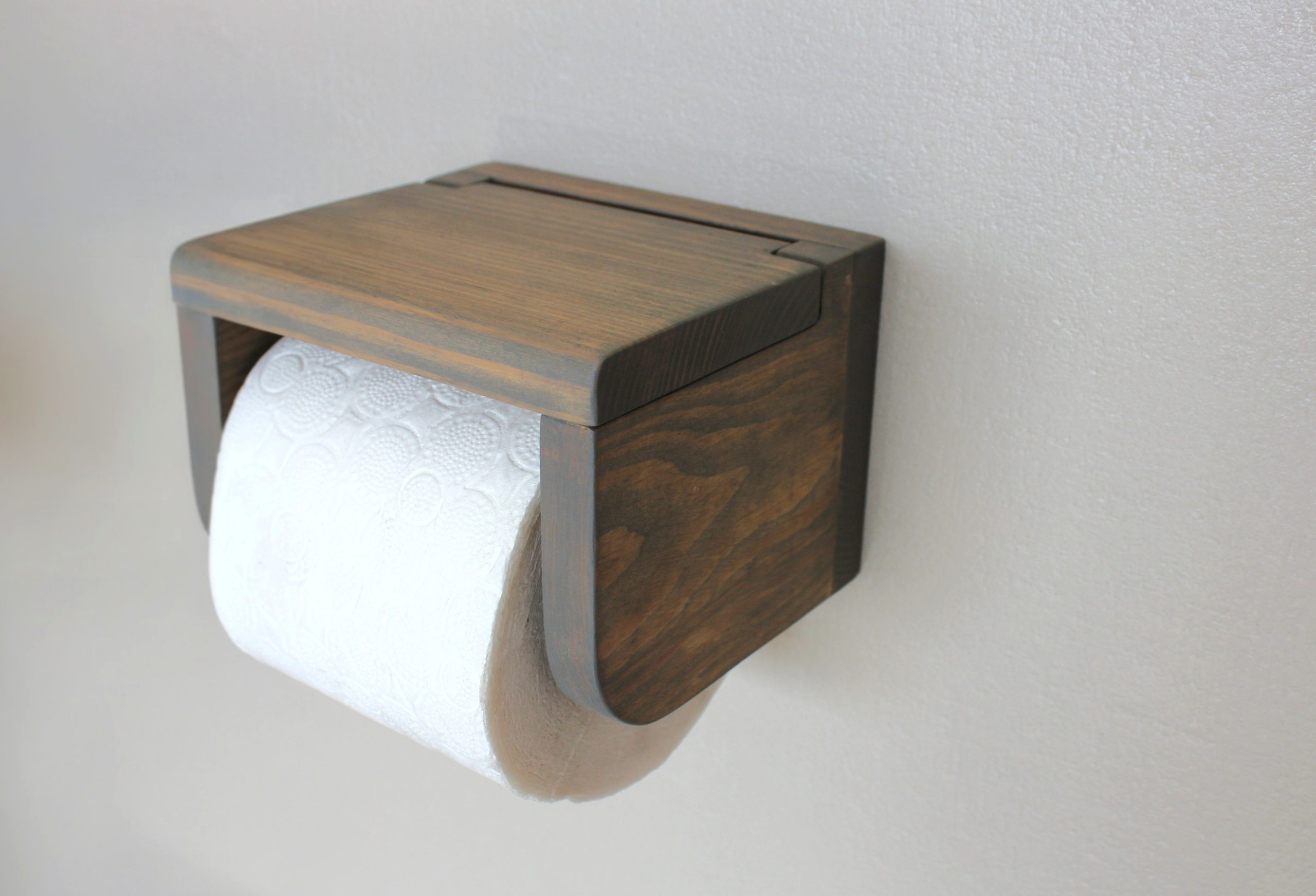 Pine Toilet Roll Holder - Grey - Image 3